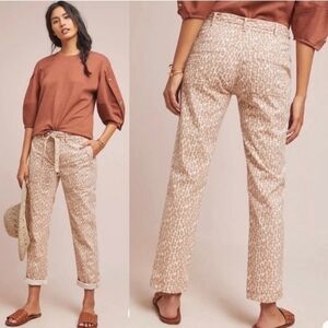 Anthropologie the wanderer animal print pants